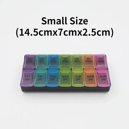 New Travel Pill Case Organizer Weekly Portable Am and Pm