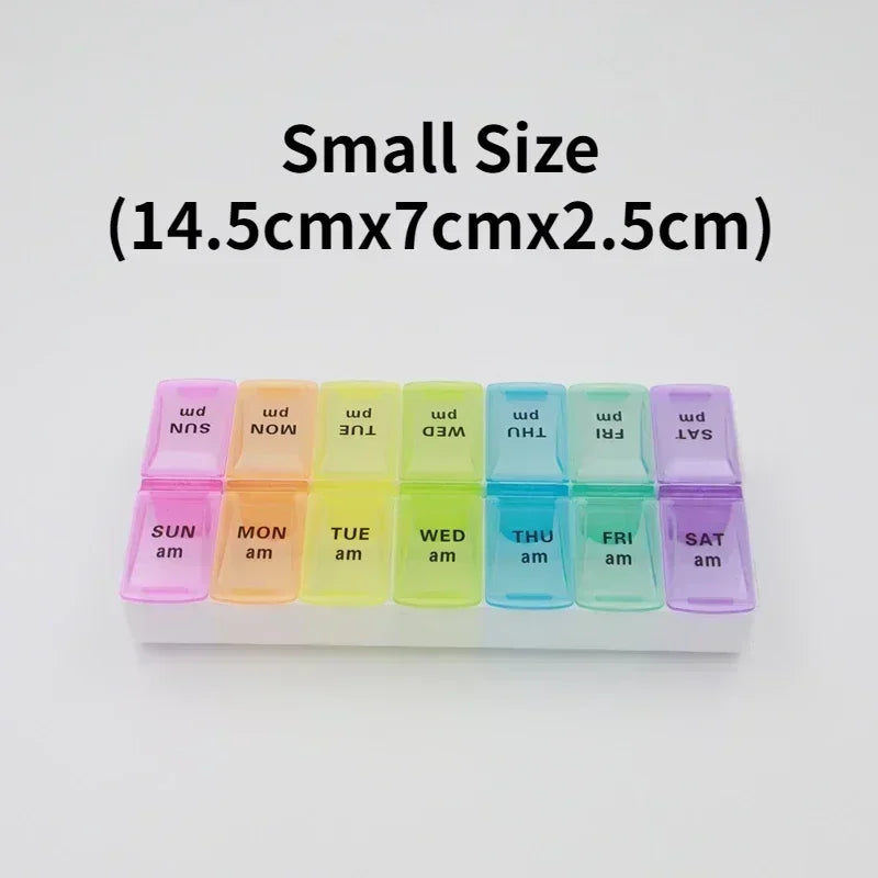 New Travel Pill Case Organizer Weekly Portable Am and Pm