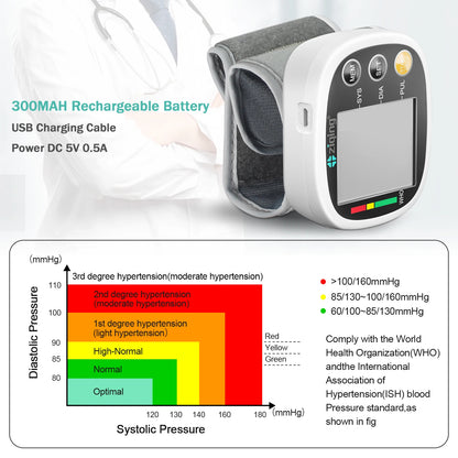 Smart Automatic Blood Pressure Monitor Digital Wrist