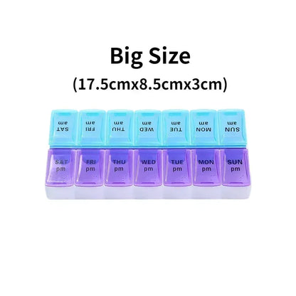 New Travel Pill Case Organizer Weekly Portable Am and Pm