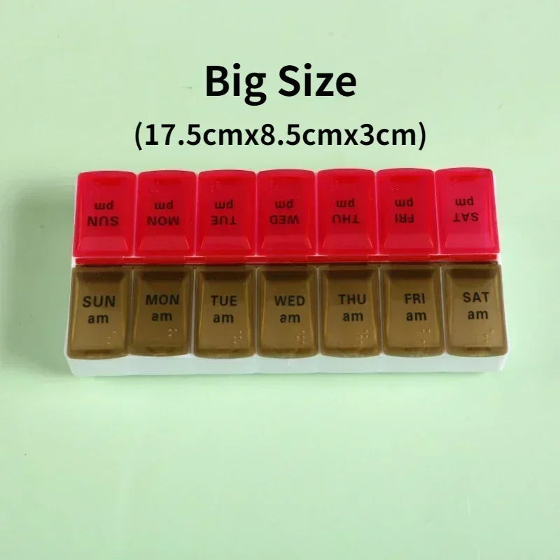 New Travel Pill Case Organizer Weekly Portable Am and Pm