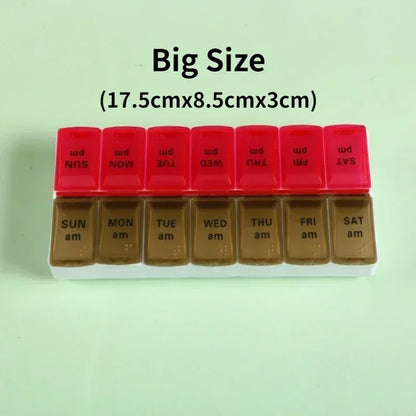 New Travel Pill Case Organizer Weekly Portable Am and Pm