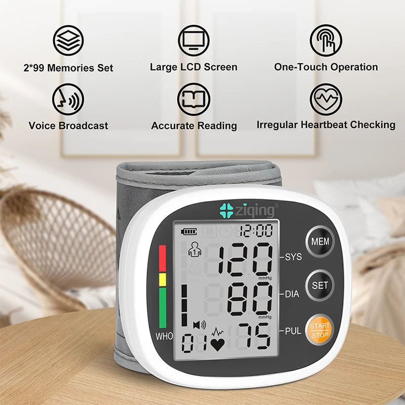 Smart Automatic Blood Pressure Monitor Digital Wrist