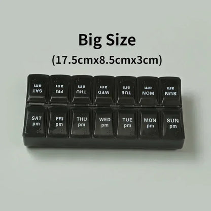 New Travel Pill Case Organizer Weekly Portable Am and Pm