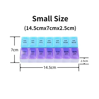 New Travel Pill Case Organizer Weekly Portable Am and Pm