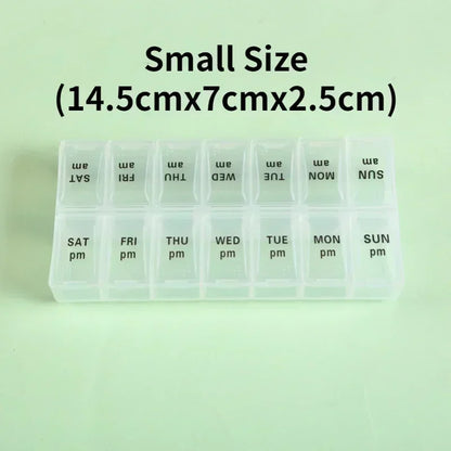 New Travel Pill Case Organizer Weekly Portable Am and Pm