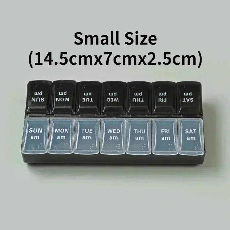 New Travel Pill Case Organizer Weekly Portable Am and Pm