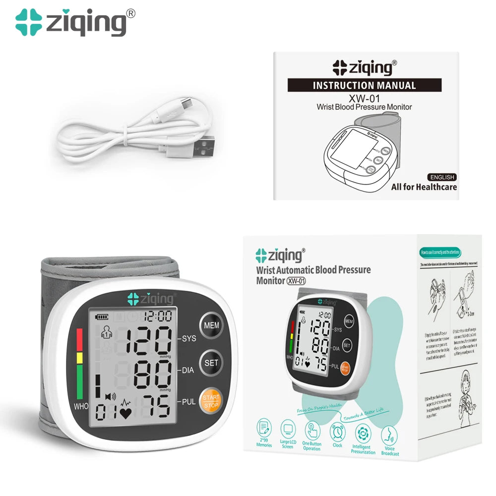 Smart Automatic Blood Pressure Monitor Digital Wrist