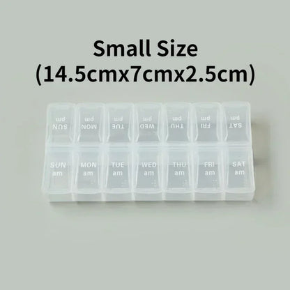 New Travel Pill Case Organizer Weekly Portable Am and Pm