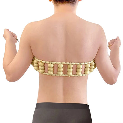 Wood Back Massage Roller Rope Body Shaping Cellulite Massage Tools Self Massage Tools