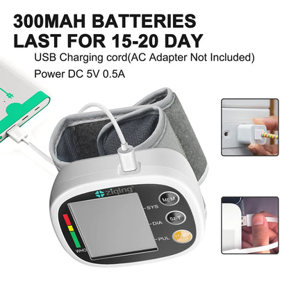 Smart Automatic Blood Pressure Monitor Digital Wrist