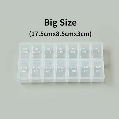New Travel Pill Case Organizer Weekly Portable Am and Pm