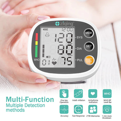 Smart Automatic Blood Pressure Monitor Digital Wrist