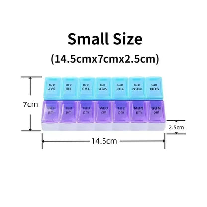 New Travel Pill Case Organizer Weekly Portable Am and Pm