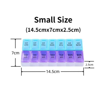 New Travel Pill Case Organizer Weekly Portable Am and Pm