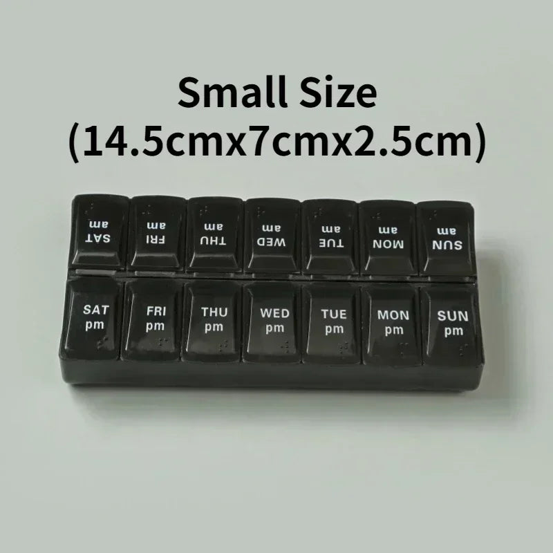 New Travel Pill Case Organizer Weekly Portable Am and Pm