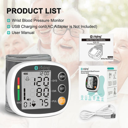Smart Automatic Blood Pressure Monitor Digital Wrist