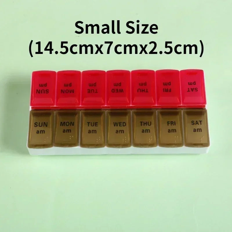 New Travel Pill Case Organizer Weekly Portable Am and Pm