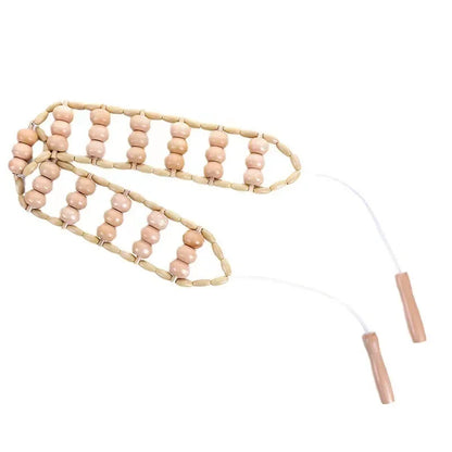 Wood Back Massage Roller Rope Body Shaping Cellulite Massage Tools Self Massage Tools