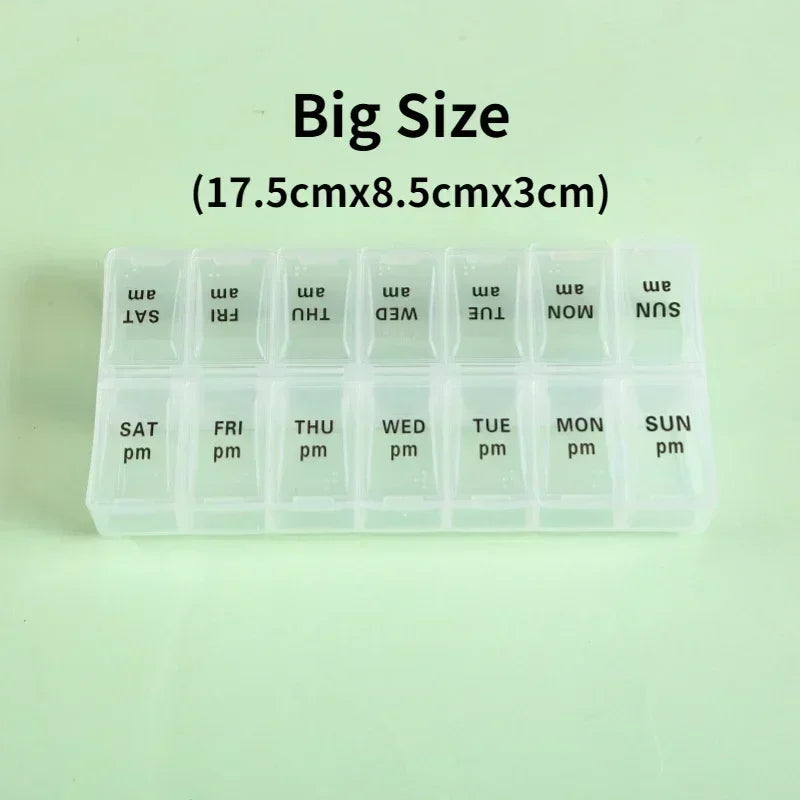 New Travel Pill Case Organizer Weekly Portable Am and Pm