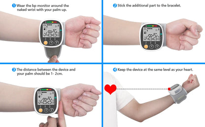 Smart Automatic Blood Pressure Monitor Digital Wrist